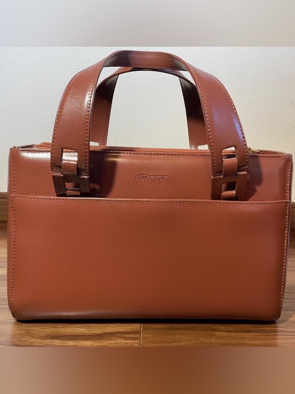 Le Tanneur Brown Leather Top-Handle Bag
